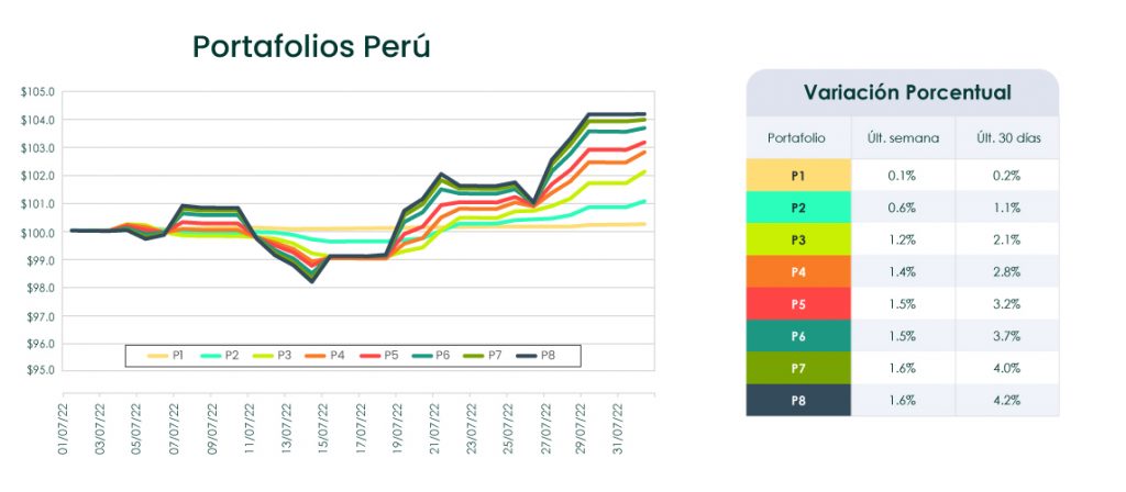Comportamiento portafolios